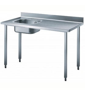 Electrolux Professional Şef Çalışma Tezgahı, Sırtlı, Evyeli (solda) - 1200 Mm BTD12L7N