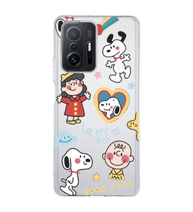 Xiaomi Mi 11T - 11T Pro Uyumlu Snoopy Tasarımlı Şeffaf Telefon Kılıfı