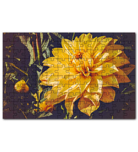 Cakapuzzle Sarı Yıldız Çiçeği Yakın Çekim Puzzle Yapboz MDF (Ahşap) (120 Parça)