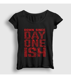 Presmono Kadın Beyaz Day One Ish V2 Wwe Güreş The Usos T-Shirt 525628tt (Siyah)