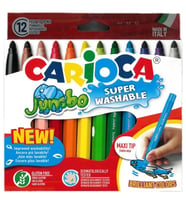 CARIOCA 40569 JUMBO YIKANABİLİR 6mm KEÇELİ BOYA KALEMİ 12'Lİ