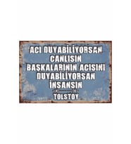 tolstoy edebiyat motivasyon sözleri duvar yazıları retro ahşap poster