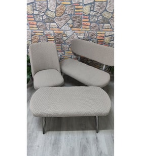 PUF BENCH KILIFI TAKIMI 2 SANDALYE 1 BECH 1 PUF