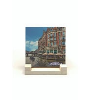 Amsterdam Görseli Baskılı Taş Masaüstlük 10X10