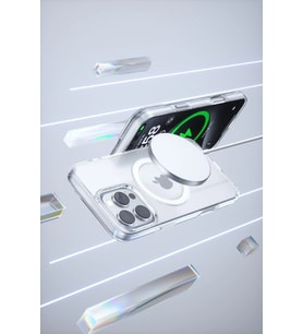 Pilelistore   iPhone 16 Pro Max Gleam PC Sert Magsafe Kılıf - Şeffaf