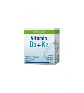 Voonka Vitamin D3+K2 Damla 25 ml