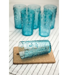 Akrilik Aquamarin 6'Lı Uzun Bardak & Su Meşrubat Bardağı 750 Ml ( Büyük Boy & Cam Değildir )