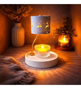 Naroote Dönen Tealight Mumluk – Atlı Karınca Tasarımlı Paslanmaz Çelik Carousel Mumluk, Dekoratif Ev (Beyaz)