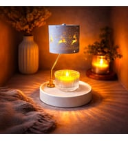 Naroote Dönen Tealight Mumluk – Atlı Karınca Tasarımlı Paslanmaz Çelik Carousel Mumluk, Dekoratif Ev (Beyaz)