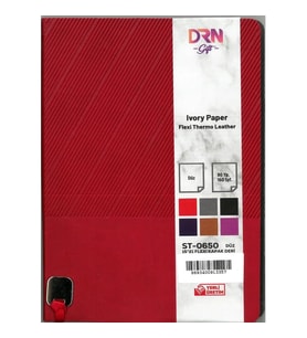 DRN GIFT ST-0650  15x21 FLEXI KAPAK DERİ MODEL 80 YP. ÇİZGİSİZ (DÜZ) DEFTER  -  TEKLİ