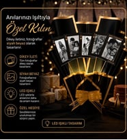 Babalar Gününe Özel Kişiye Özel Fotoğraflı İskambil Kartı Anı Buketi – LED Işıklı ve Özel Mesajlı Babaya Hediye