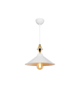 Beyaz ve gold detaylı modern yemek ve oturma odası avizesi