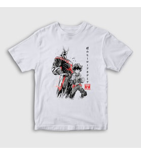 Presmono Unisex Çocuk Beyaz Team Anime Boku No Hero Academia T-Shirt 234789tt