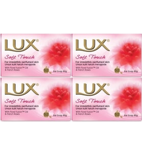Lux Sabun 80GR Soft Touch (Yumuşak Dokunuş) (4 Lü Set)