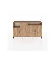 Arges Konsol 5 Raflı 4 Kapaklı 176x30x99 Çam-Çam