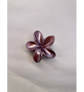 Tekli Koyu Mor Renk Sedefli 8 cm Lotus Çiçeği Mandal Toka