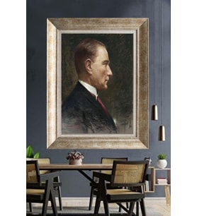Gümüş Çerçeveli Atatürk Tablo za127