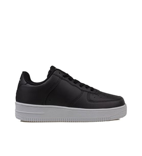Trend Adımlar Siyah-Beyaz Force Memory Foam Tabanlı Mevsimlik Unisex Sneaker (Siyah - Beyaz)