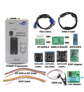 RT809F BİOS MAKİNASI UNİVERSAL PROGRAMLAYICI (11 PARÇA ADAPTÖR İLE)