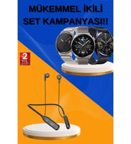 Mey İthalat® Alarm Titreşim Özellikli Akıllı Saat Mikrofonlu Kablolu Bluetooth Kulaklık 60 Saat