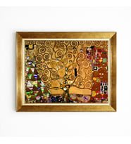 Tablore Gustav Klimt Hayat Ağacı Gold Çerçeveli Kanvas Duvar Tablosu