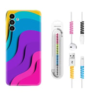 Samsung A23 A31 A32 A50 A51 A52 A53 A70 Kılıf Kablo Koruma Spiral Silikon Renk Cümbüşü 1631