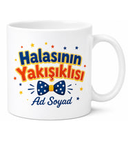 Halasının Yakışıklısı Yazılı Erkek Çocuk İçin Kupa Bardak Hediye
