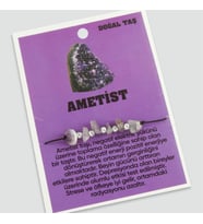 Ametist Doğaltaşlı İp Bileklik