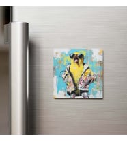 Canary - Kanarya - Güneş Gözlüklü Style - Buzdolap Magneti - 9x9 Cm