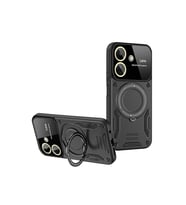 Xiaomi Redmi 13c Kılıf Joy Lens Standlı Kapak - Siyah