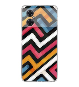 PrintiFy Xiaomi Redmi Note 11R Uyumlu Kamera Korumalı Labirent Grafiti Tasarımlı Şeffaf Kılıf