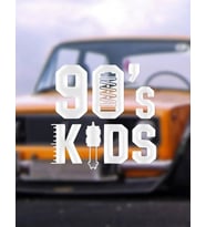 90's Kids 90 ların Çocukarı Araba Sticker Yapıştırması 19cm