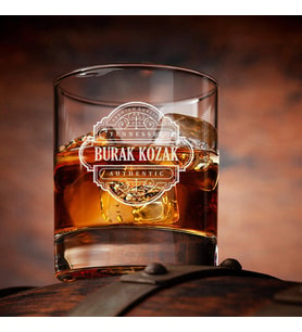 Kişiye Özel Authentic İsimli Viski Bardağı