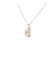 Kişiye Özel 925 Ayar Gümüş Minimalist Karpuz Dilimi Model Kolye (Gold)