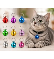 Şirin Renkli Metal Kedi ve Köpek Çanı – Tasma Aksesuarı  ( 4 Adet ) Çan