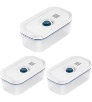 Zwilling Fresh & Save Vakumlu Saklama Kabı, S, Plastik, Yari Şeffaf-Akdeniz Mavisi 3Lü Paket (Çok Renkli)