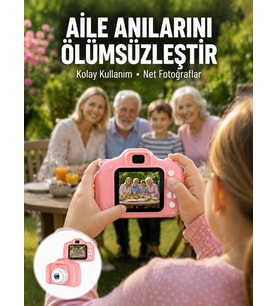 Taşınabilir HD Dijital Kamera Video Kayıt Fotoğraf Çekim USB Bağlantılı Şarjlı Yeni Nesil