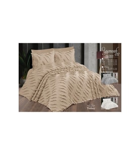 Çift Kişilik Yatak Örtüsü Gri 6 Parça Yatak Örtüsü Bedspread