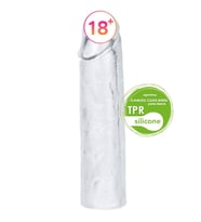 ETSMagaza Flawless Clear 5 cm Dolgulu Şeffaf Penis Kılıfı