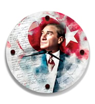 Atatürk Cam Saat - 40 cm