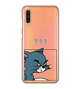 Samsung Galaxy A70 Uyumlu Tom ve Jerry Tasarımlı Şeffaf Telefon Kılıfı