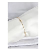 Mey İthalat® CM 14K Gold Renk Damla Topçuk Model Kadın Bileklik