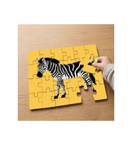 Zebra - Vahşi Hayvanlar Tasarımlı 24 Parça Ahşap Çocuk Puzzle MPK1239