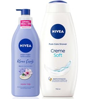 Creme Soft Kremsi Dokunuş Duş Jeli 750ml ve Değerli Yağlar Içeren Nemlendirici Vücut Losyonu 400ml