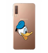 Samsung Galaxy A7 (2018)  Kapak Donald Duck Tasarımlı Şeffaf Silikon Kılıf