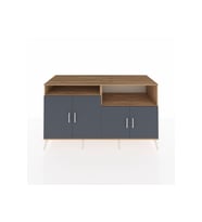 Kronos Konsol 4 Raflı 4 Kapaklı 176x59x99 Çam-Antrasit/Çam