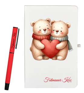 Kişiye Özel Hediye Defter ve Roller Kalem Seti