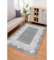 Dijital Kaymaz Taban Yıkanabilir Renkli Salon Halısı Mutfak Halısı Yolluk ND-SD-607 (Gri)