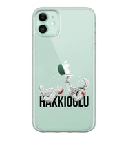 Yatan Astronot Tasarımlı Şeffaf Telefon Kılıfı (Tüm Modeller Mevcuttur)