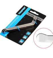 Bisiklet Lastik Sökme Takma Levyesi Metal 3'lü Set Yuvarlak Köşeli Uzun Tip Gri Renk